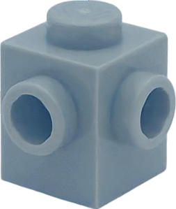 LEGO® Brick, Modified 1 x 1 with Studs on 2 Sides, Adjacent - NOVO - Original - cod 26604 - Light Bluish Gray
