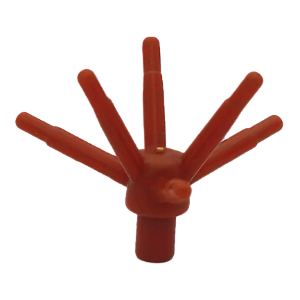 LEGO® Plant Flower Stem with Bar and 6 Stems - Dark Orange - NOVO - Original - PB00042