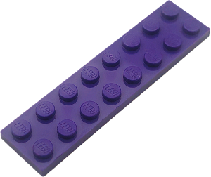 LEGO® Plate 2 x 8 - Dark Purple - NOVO - Original - PB00043