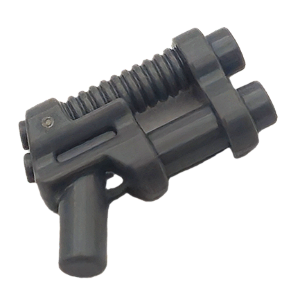 LEGO® Weapon Gun, Two Barrel Pistol - 10-Rib Top Barrel - Dark Bluish Gray - NOVO - Original - PB00051