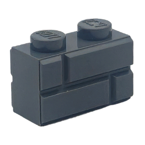 LEGO® Brick Masonry 1 x 2 - Dark Bluish Gray - NOVO - Original - PB00058