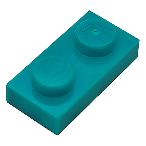 LEGO® Plate 1 x 2 Dark Turquoise NOVO Original | PB00065