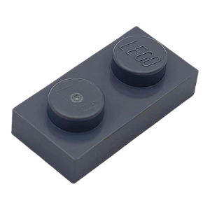 LEGO® Plate 1 x 2 - Dark Bluish Gray - PB00067