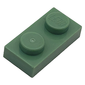 LEGO® Plate 1 x 2 Sand Green NOVO Original | PB00070