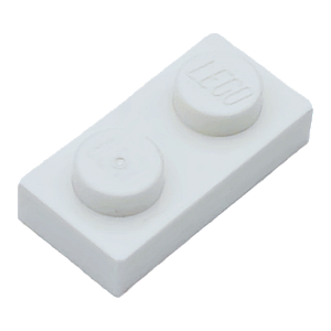LEGO® Plate 1 x 2 - White - NOVO - Original - PB00069