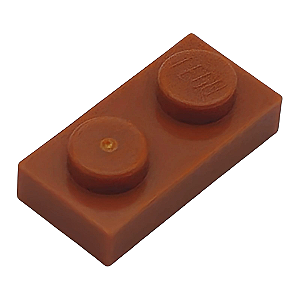 LEGO® Plate 1 x 2 Dark Orange NOVO Original | PB00072