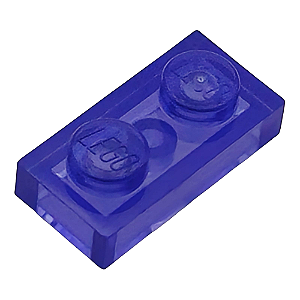LEGO® Plate 1 x 2 Trans-Purple NOVO Original | PB00073