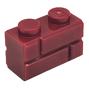 LEGO® Brick Masonry 1 x 2 Dark Red NOVO Original | PB00172