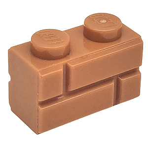 LEGO® Brick Masonry 1 x 2 Medium Nougat NOVO Original | PB00175
