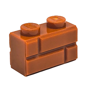 LEGO® Brick Masonry 1 x 2 Dark Orange NOVO Original | PB00176