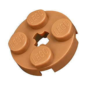 LEGO® Plate Redonda 2 x 2 com Furo Medium Nougat NOVO Original | PB00209