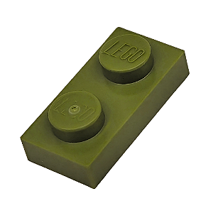 LEGO® Plate 1 x 2 Olive Green NOVO Original | PB00231