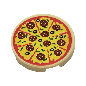 LEGO® Pizza 2x2 Tan NOVO Original | PB00247