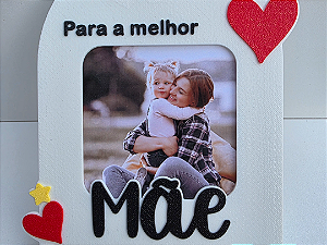 Placa Moldura "Melhor Mãe" – Quadro Decorativo de Mesa
