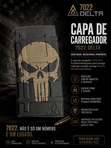 Capa para Magazine CBC Delta 7022 Cal .22 Camuflada Punisher