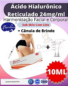Preenchedor Facial e Corporal Ácido Hialurônico Injetável Reticulado SUBSKIN LIDO 10 ml - Loyoderm