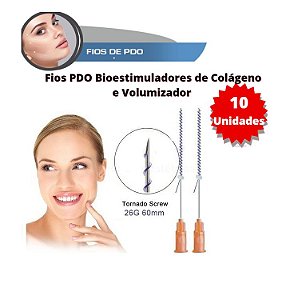 Fio de Pdo Tornado Parafuso Screw Ponta Agulhada 26G x 60mm ( Pacote 10 Unidades) - Loyoderm