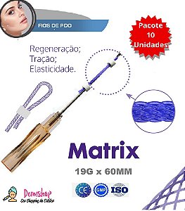 Fios Matrix (Meshtube) 19G x 60mm ( 10 Peças) Loyoderm