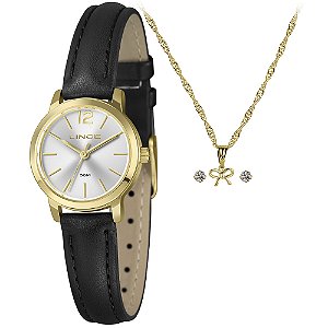Relogio Kits Feminino Analogico Lrch236l25 K0ft Dourado