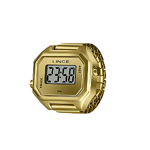 RELÓGIO ANEL LINCE DIGITAL LDGM066L22A CXKX DOURADO