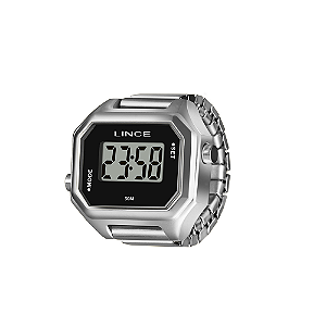 RELÓGIO ANEL LINCE DIGITAL LDMM066L22A PXSX PRATEADO E PRETO