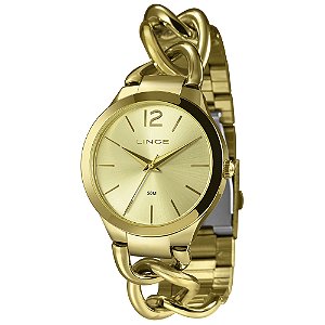 RELOGIO LINCE GLAM FEMININO LRG4734L40 C2KX DOURADO
