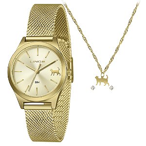 RELOGIO KITS FEMININO ANALOGICO LRGH277L34 K0IX DOURADO