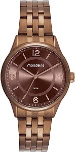 Relógio Feminino Aço Marrom chocolate Elegante 32941LPMVME1