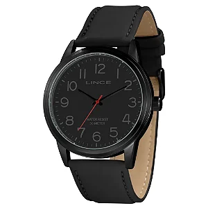 Relógio LINCE masculino couro preto MRCH189L46 P2PX