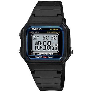 Relógio de Pulso Casio Vintage Unissex W-217H-1AVDF - Preto