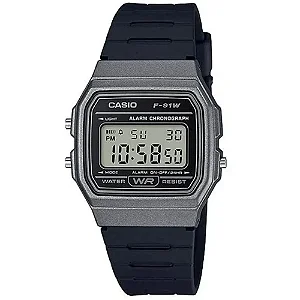 Relógio Unissex Casio Digital Standard - F-91WM-1BDF