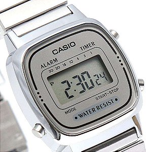 Relógio Feminino Casio Digital  Vintage La670wa-7df
