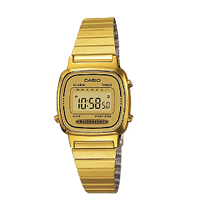 Relógio Feminino Casio Digital LA670WGA-9DF - Dourado