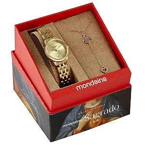 Kit Relógio Dourado Nossa Senhora Aparecida 99749LPMKDE1K1