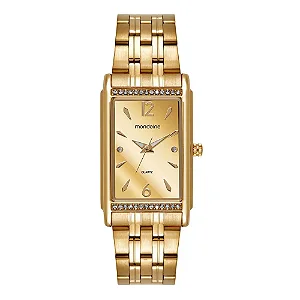 Relogio Mondaine 32959lpmvde1 Retangular Espelhado Dourado