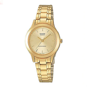 Relógio CASIO feminino Dourado LTP-1128N-9ARDF