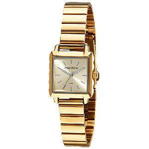Relogio Mondaine Feminino 32218lpmvde1 Quadrado Dourado