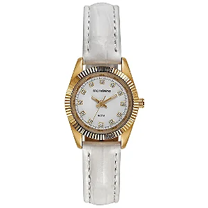 Relógio Mondaine Pequeno Dourado e Branco 32960LPMVDH1