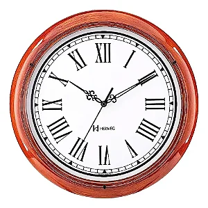 Relógio De Parede Herweg Quartz Redondo Canela 660132 - 328
