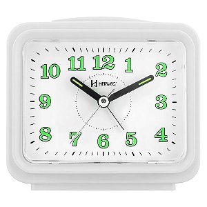 RELÓGIO DESPERTADOR HERWEG QUARTZ 2588-021 BRANCO