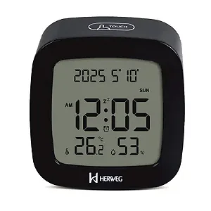 Despertador Digital Herweg Ref: 2996-034 Preto