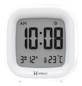 RELÓGIO DESPERTADOR DIGITAL HERWEG Ref.: 2995-021 BRANCO