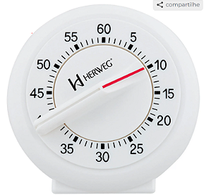DESPERTOR TIME HERWEG REF. 3203-021 COR BRANCO