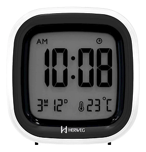 RELÓGIO DESPERTADOR DIGITAL HERWEG Ref.: 2995-034 PRETO