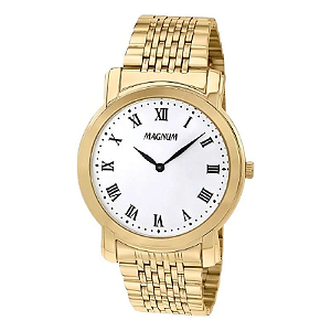 Relógio Magnum Masculino MA21866H Slim Dourado