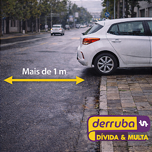 181 - Ⅲ – Estacionar o veículo afastado da guia da calçada (meio-fio) a mais de 1m.