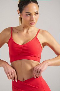 Top Alças Franzido RA Poliamida Lisa MC Fitness