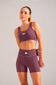 Bermuda Push Up Bicolor com Listra RA Poliamida Lisa MC Fitness