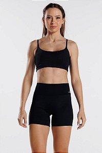 Bermuda Sem Gancho Poliamida Preto MC Fitness