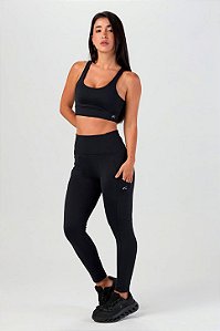 Legging Push Up com Bolso Poliamida Preto MC Fitness